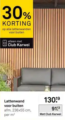 Karwei lattenwanden voor buiten aanbieding