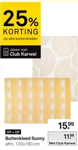 Karwei Buitenkleden sunny aanbieding