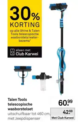 Karwei Talen tools telescopische wasborstelset aanbieding