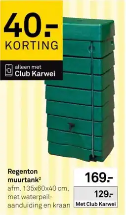 Karwei Regenton muurtank² aanbieding