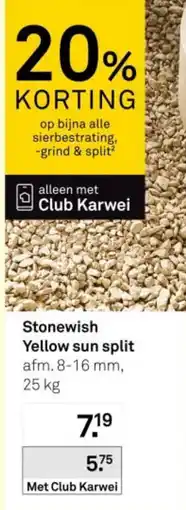 Karwei Stonewish Yellow sun split aanbieding