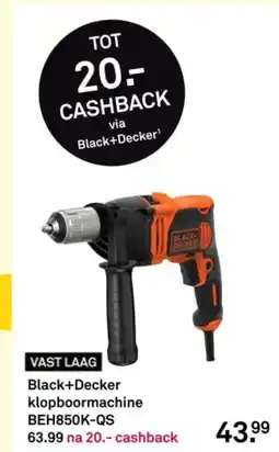 Karwei Black+Decker klopboormachine BEHB50K-QS aanbieding