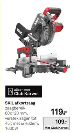 Karwei SKIL afkortzaag zaagbereik aanbieding