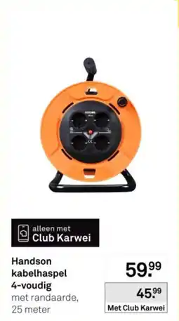 Karwei Handson kabelhaspel 4-voudig aanbieding