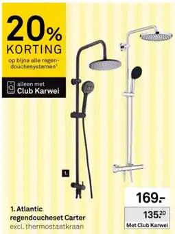 Karwei Atlantic regendoucheset Carter aanbieding