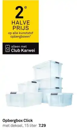 Karwei Opbergbox Click aanbieding