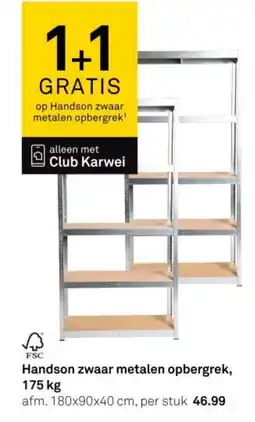 Karwei Handson zwaar metalen opbergrek aanbieding
