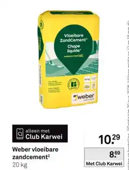 Karwei Weber vloeibare zandcement² aanbieding