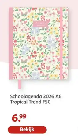 Bruna Schoolagenda 2026 A6 Tropical Trend FSC aanbieding