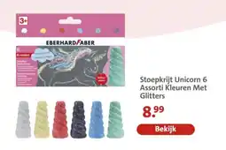Bruna Stoepkrijt Unicorn 6 Assorti Kleuren Met Glitters aanbieding