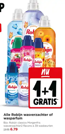 Jumbo Alle Robijn wasverzachter of wasparfum aanbieding