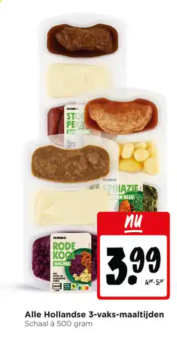 Jumbo Alle Hollandse 3-vaks-maaltijden aanbieding