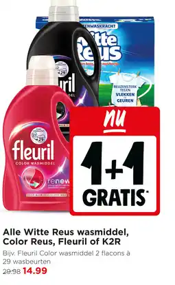 Jumbo Alle Witte Reus wasmiddel, Color Reus, Fleuril of K2R aanbieding