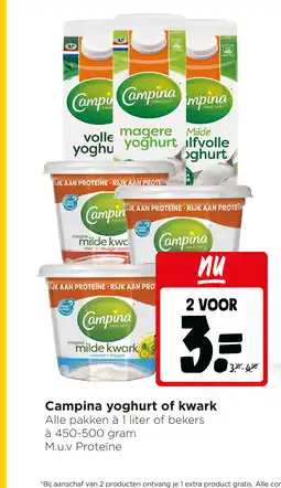 Jumbo Campina yoghurt of kwark aanbieding