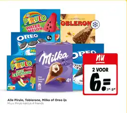Jumbo Alle Pirulo, Toblerone, Milka of Oreo ijs aanbieding