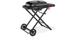 Alternate Weber Traveler-gasbarbecue Stealth-editie aanbieding
