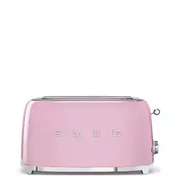 Bol.com SMEG TSF02PKEU - Broodrooster - Roze - 2x4 - 1500W - 6 niveaus aanbieding