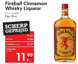 Sligro Fireball Cinnamon Whisky Liqueur aanbieding