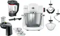 Bol.com Bosch MUM Serie 6 - MUMS6EW22 - Keukenmachine - 1600W - 5,5L - Wit/RVS aanbieding