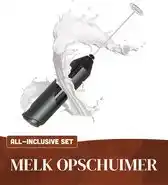 Bol.com Melkopschuimer Elektrisch - Melkopklopper - Warm/Koud Opschuimen - Milk Frother - Zwart/RVS aanbieding