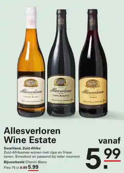 Sligro Allesverloren Wine Estate Zuid-Afrikaanse wijnen met rijpe en frisse aanbieding
