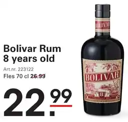 Sligro Bolivar Rum 8 years old aanbieding