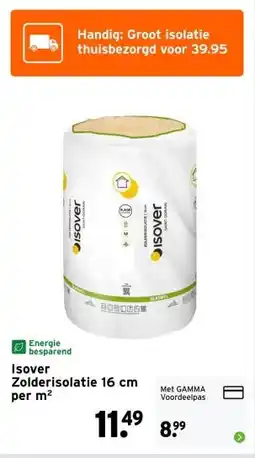 GAMMA Isover Zolderisolatie 16 cm aanbieding