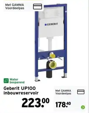 GAMMA Geberit UP100 inbouwreservoir aanbieding