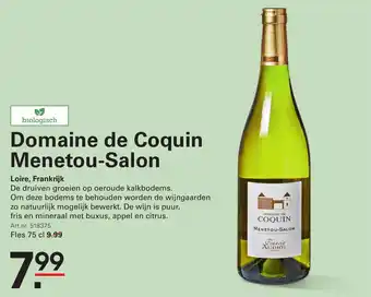 Sligro Domaine de coquin menetou salon aanbieding
