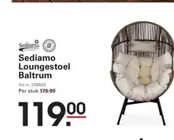 Sligro Sediamo Loungestoel Baltrum aanbieding