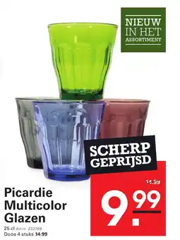 Sligro Picardie multicolor glazen aanbieding