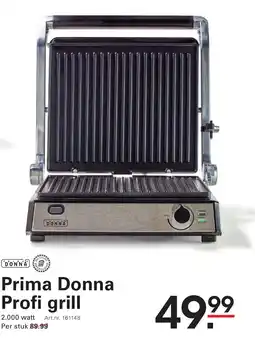Sligro Prima Donna Profi grill aanbieding