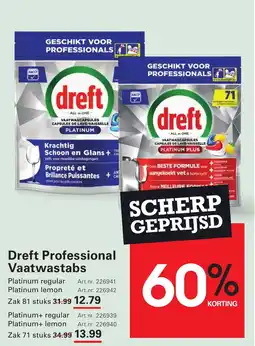 Sligro Dreft Professional Vaatwastabs aanbieding