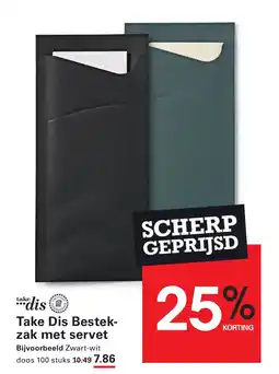 Sligro Take Dis Bestek- zak met servet aanbieding
