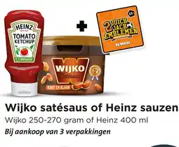 Jumbo Wijko satésaus of Heinz sauzen aanbieding