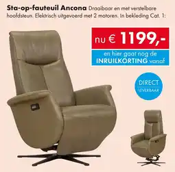 Woonsquare Sta-op-fauteuil Ancona aanbieding