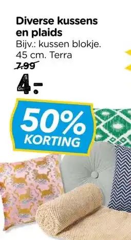 Xenos Diverse kussens en plaids aanbieding