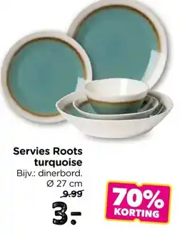 Xenos Servies Roots turquoise aanbieding