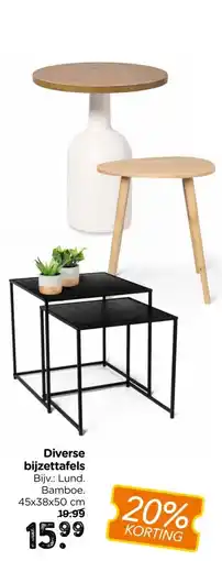 Xenos Diverse bijzettafels aanbieding