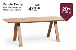 Leen Bakker Bekijk Eettafel Mandy aanbieding