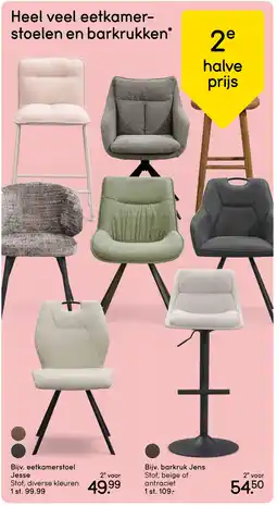 Leen Bakker Bekijk Heel veel eetkamerstoelen en barkrukken aanbieding