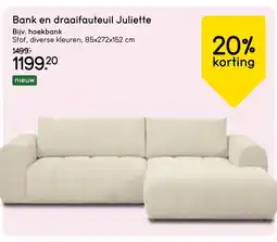 Leen Bakker Bekijk Bank en draaifauteuil Juliette aanbieding