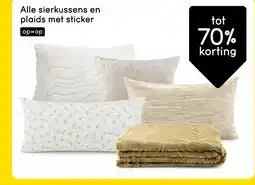 Leen Bakker Bekijk alle sierkussens en plaids met sticker aanbieding