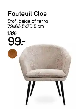 Leen Bakker Bekijk Fauteuil Cloe aanbieding