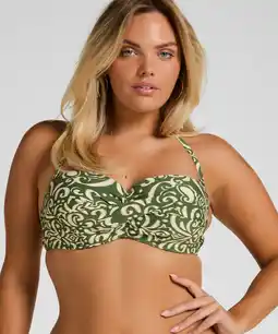 Hunkemoller Hunkemöller Voorgevormde Beugel Bikinitop Cancun Groen aanbieding