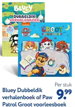 Primera Bluey Dubbeldik verhalenboek of Paw Patrol Groot voorleesboek aanbieding