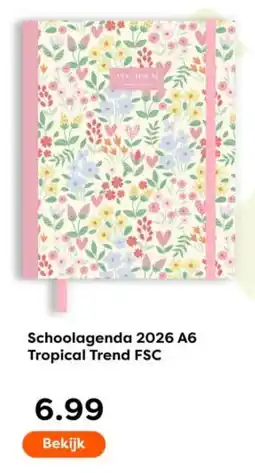 The Read Shop Schoolagenda 2026 A6 Tropical Trend FSC aanbieding
