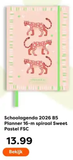 The Read Shop Schoolagenda 2026 B5 Planner 16-m spiraal Sweet Pastel FSC aanbieding