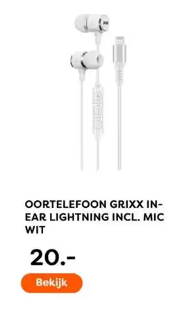 The Read Shop Oortelefoon grixx in ear lightning aanbieding