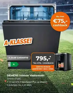 EP Beerepoot Siemens Inbouw Vaatwasser SN65EX14BE aanbieding